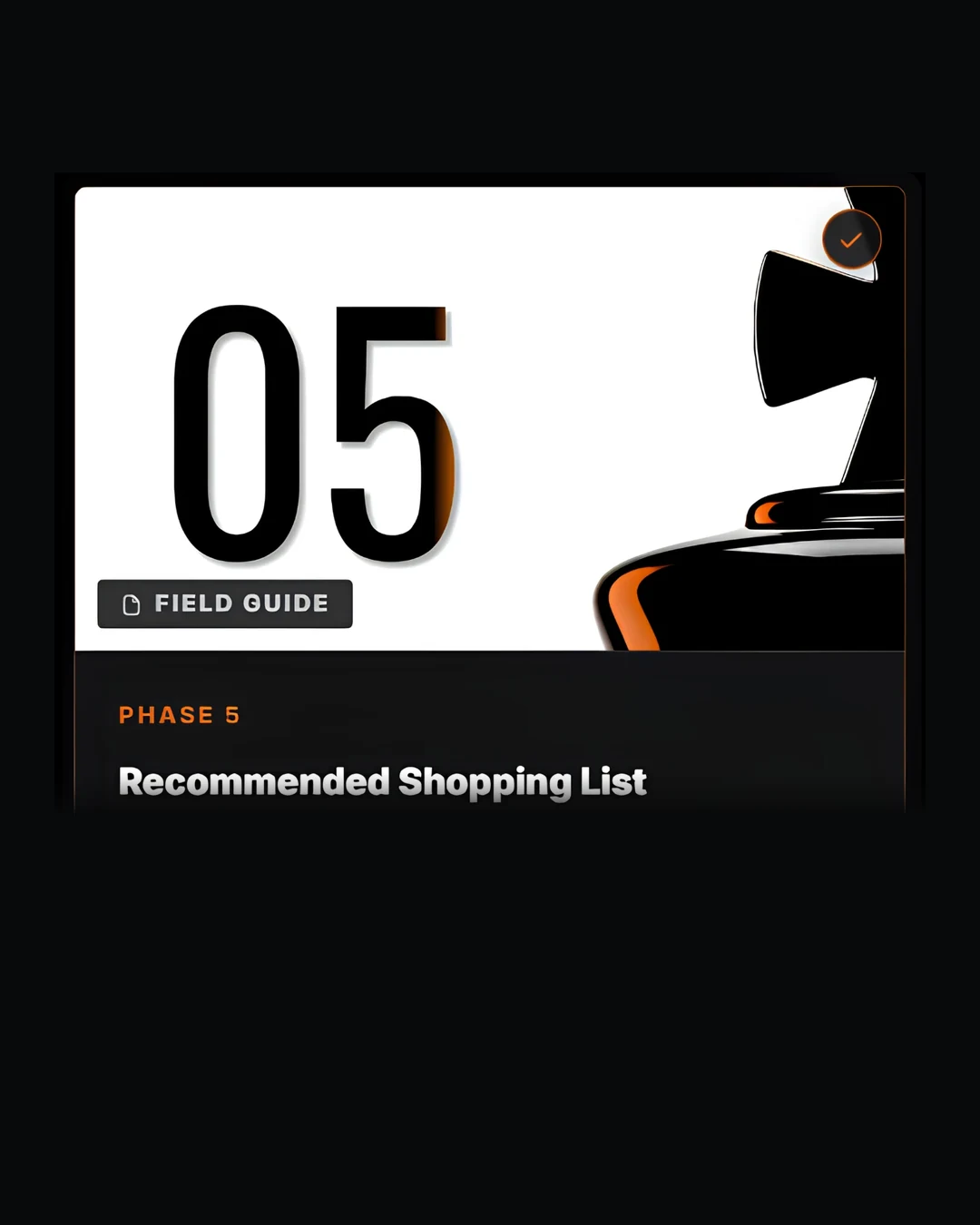 Student Portal page: Phase 5, Recommended Shopping List